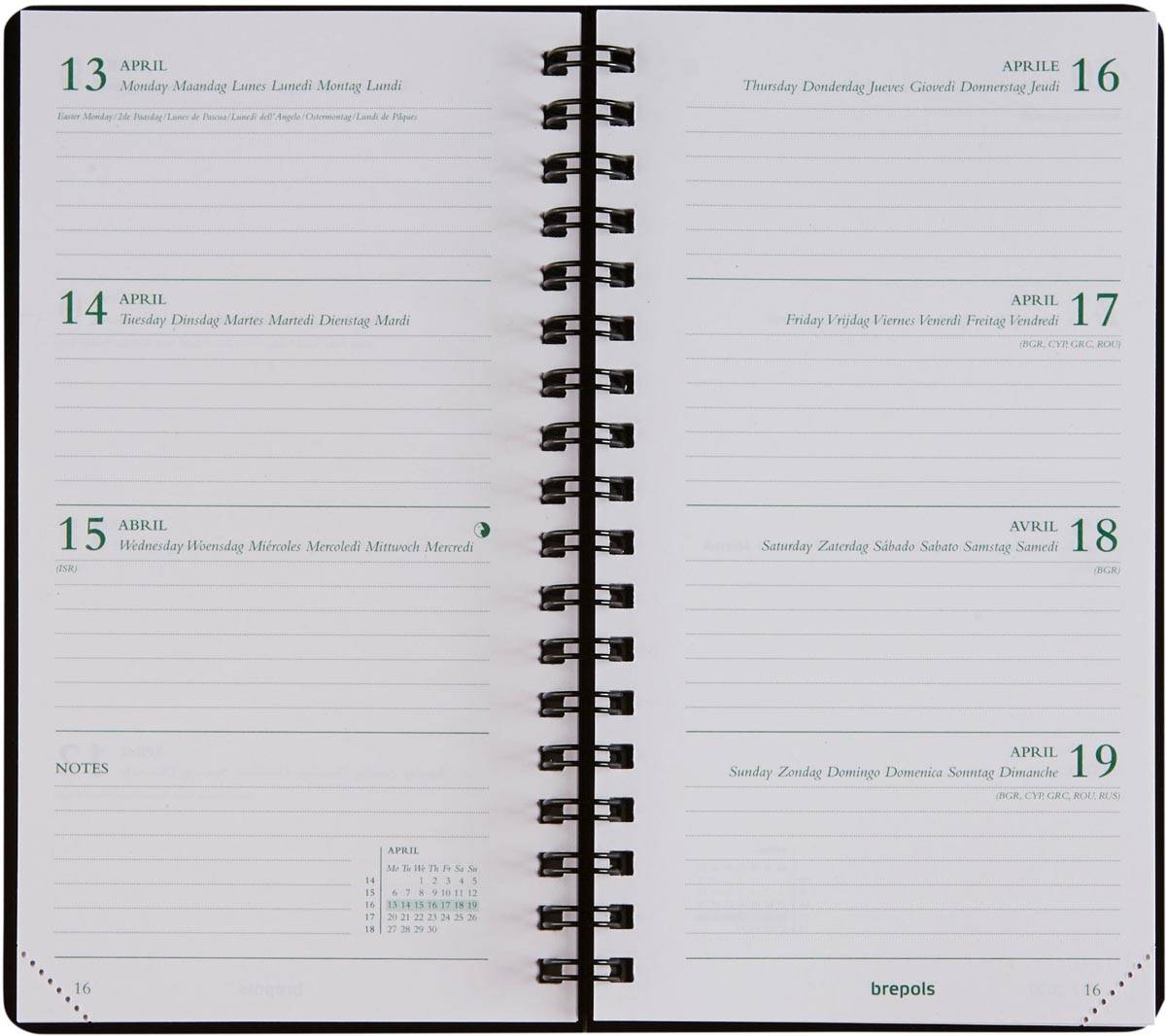 Brepols agenda Ecorama, Kazar, assorti, 2026, spiraalgebonden