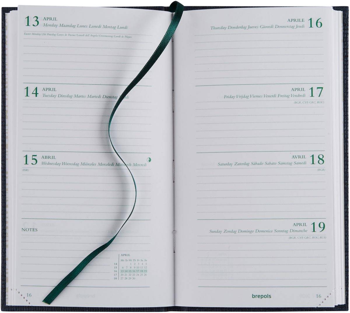 Brepols agenda Ecorama, Kazar, blauw, 2025, boekgebonden