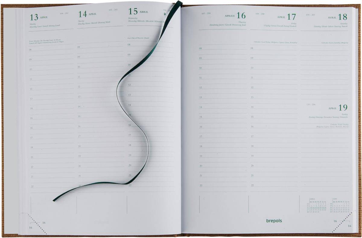 Brepols agenda Ecotiming, Kazar, blauw, 2025, boekgebonden