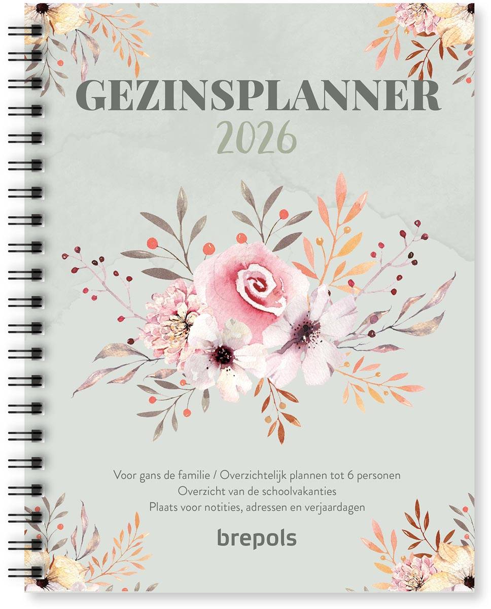 Brepols gezinsplanner, 12 maanden, Nederlandstalig, 2026