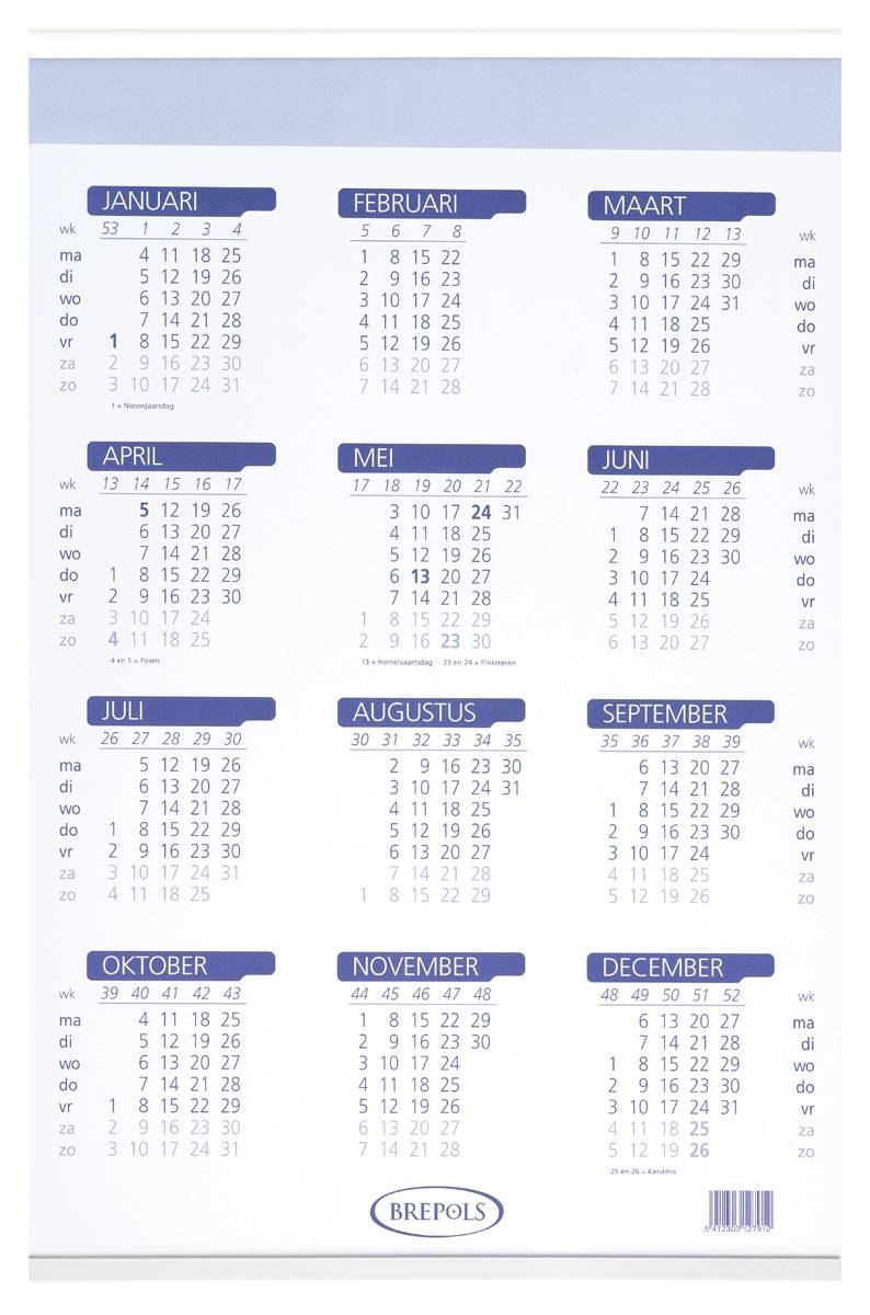 Brepols Jaarkalender, 2025