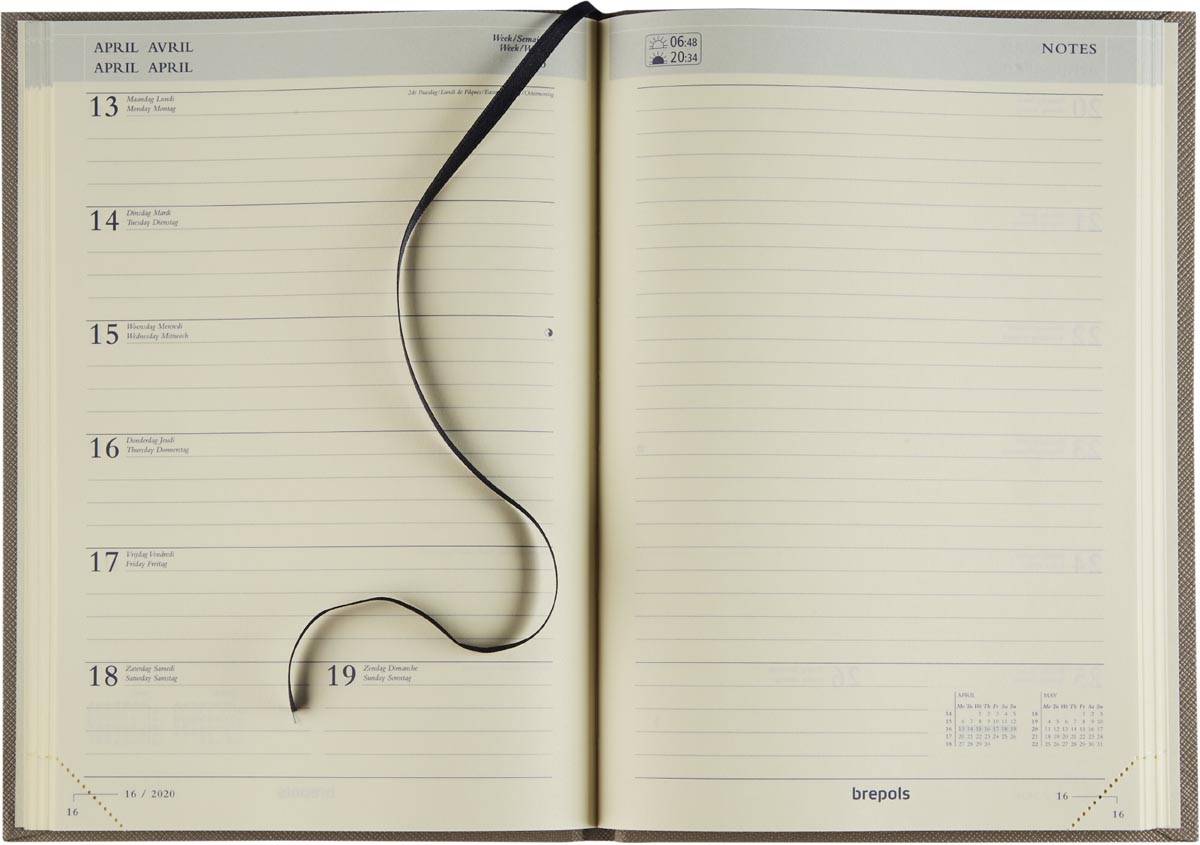 Brepols schoolagenda Weekly Notes Essenz, antraciet, 2024-2025