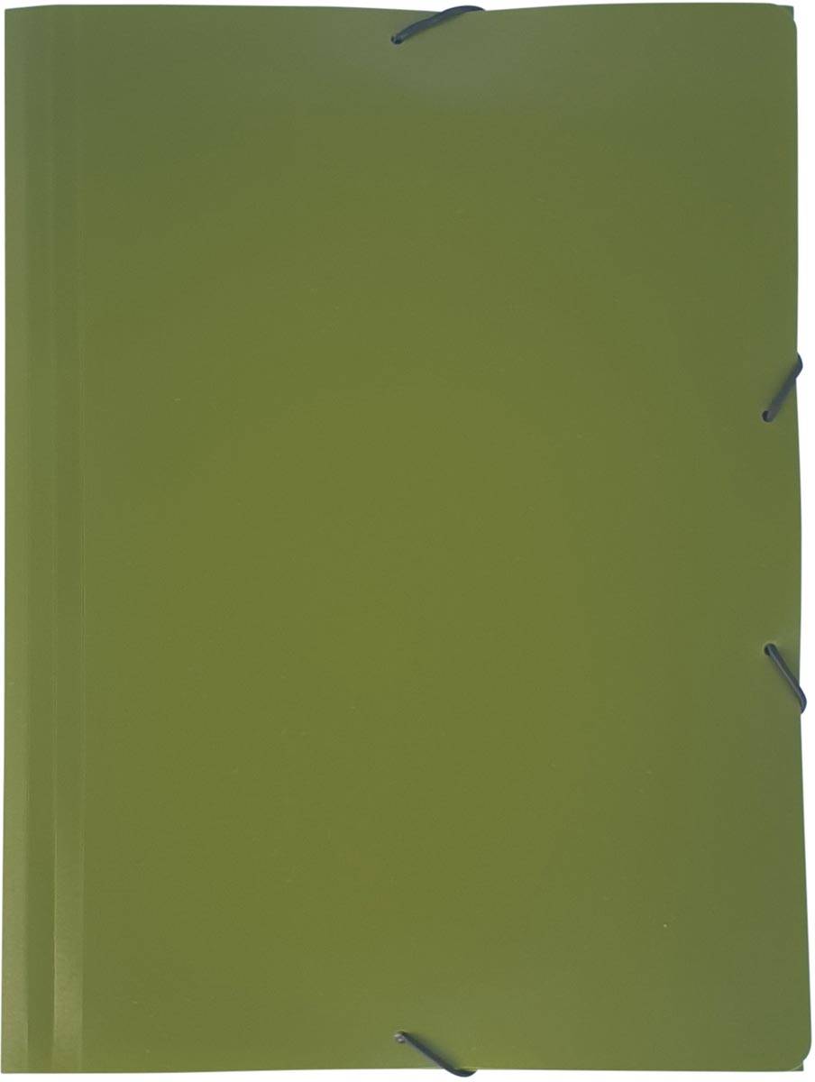 Bronyl elastomap Nature ft A4, uit PP, kaki groen