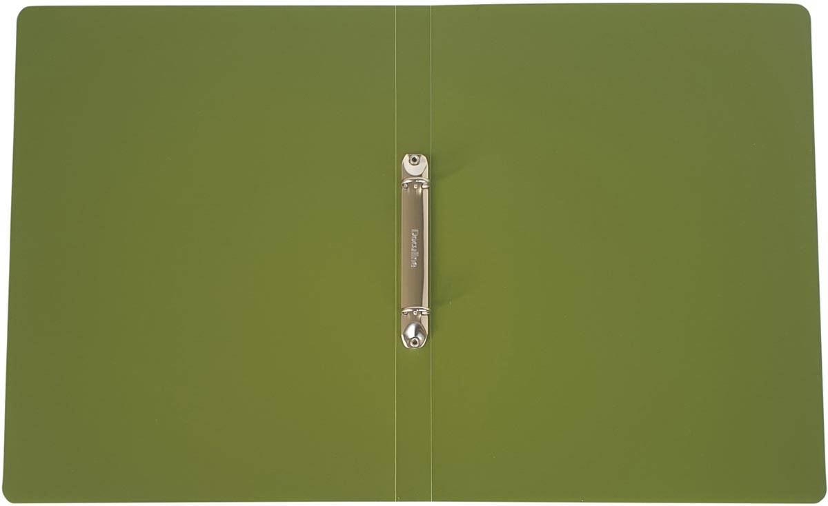 Bronyl Nature ringmap, voor ft A4, uit PP, 2 ringen van 16 mm, kaki groen