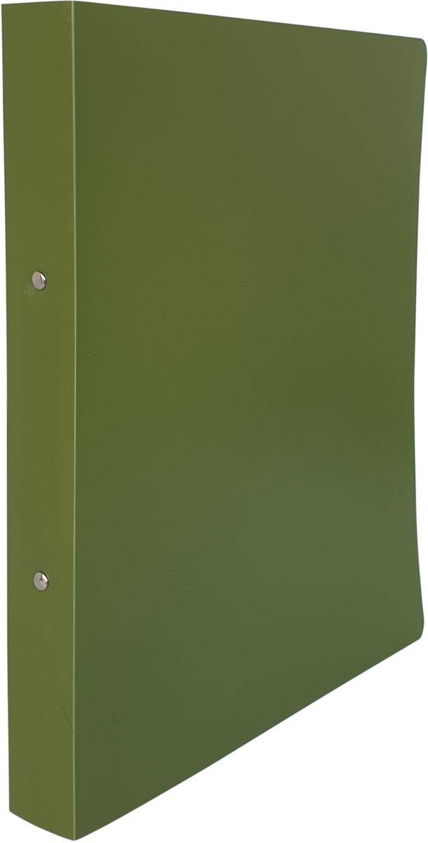 Bronyl Nature ringmap, voor ft A4, uit PP, 2 ringen van 25 mm, kaki groen