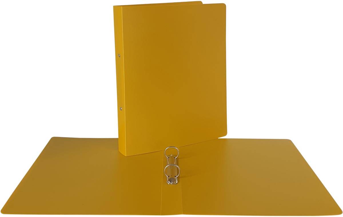 Bronyl Nature ringmap, voor ft A4, uit PP, 2 ringen van 25 mm, mosterdgeel