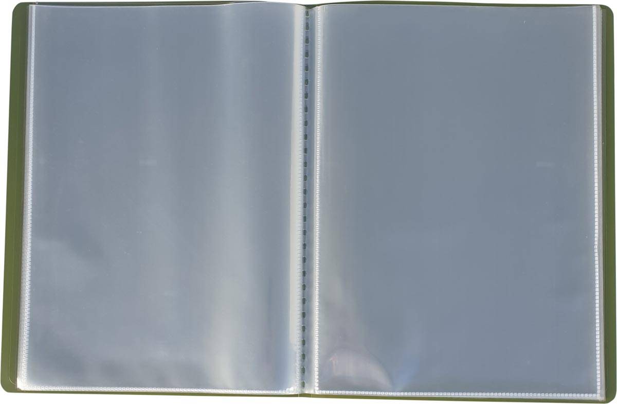 Bronyl showalbum Nature ft A4,, uit PP, 50 tassen, kaki groen