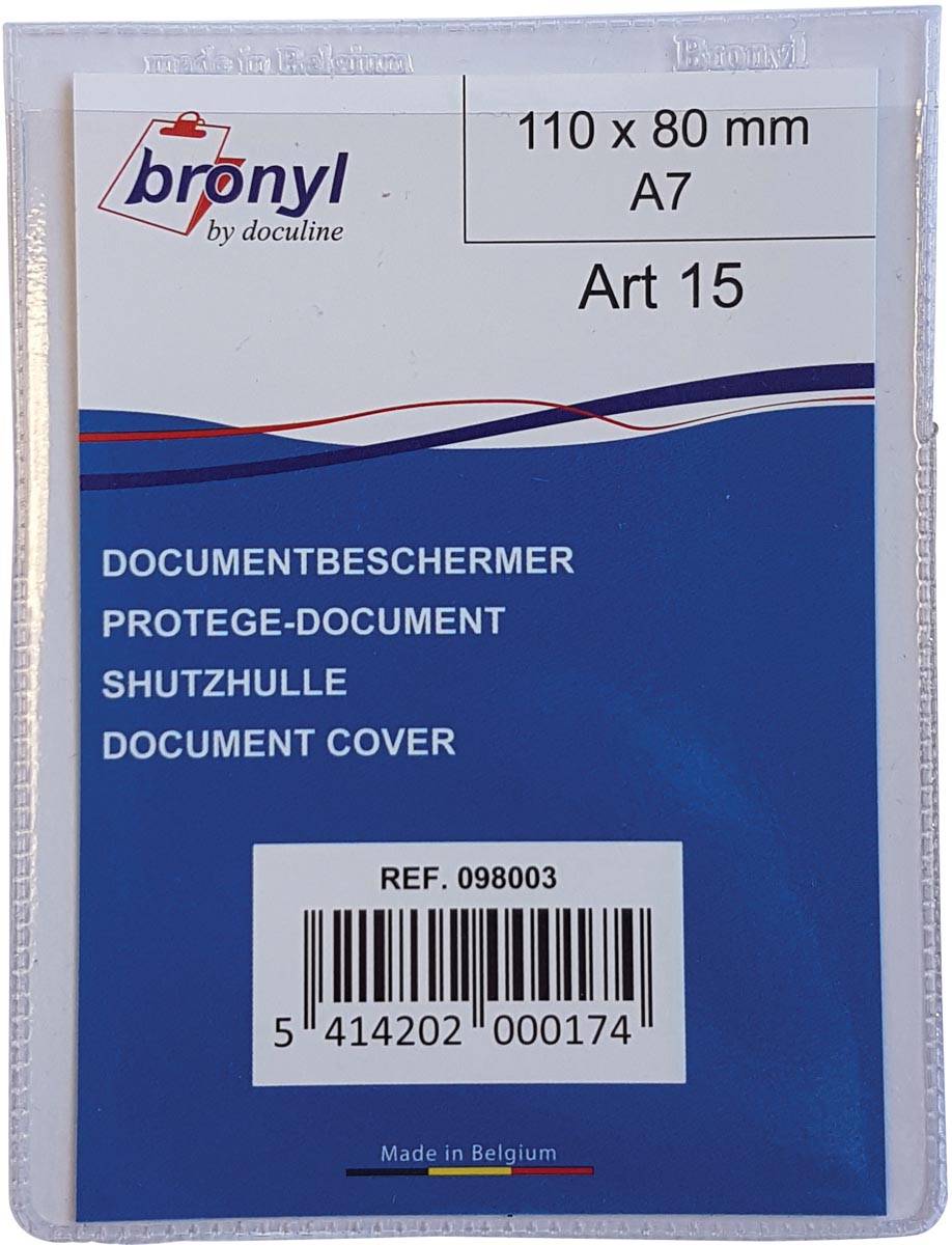 Bronyl U-mapje uit transparante PVC van 180 micron, ft A7