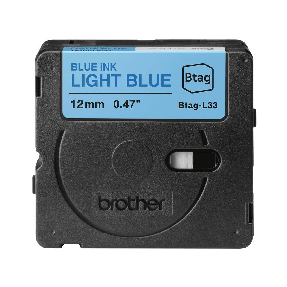 Brother BTAG-L33 labelprinter-tape Blauw op lichtblauw