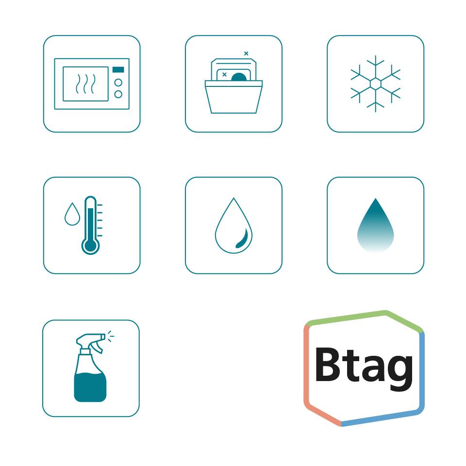 Brother BTAG-L33 labelprinter-tape Blauw op lichtblauw