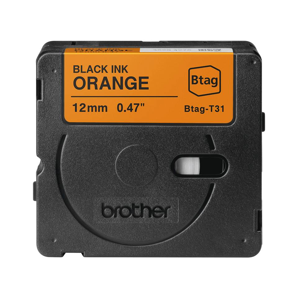 Brother BTAG-T31 labelprinter-tape Zwart op oranje