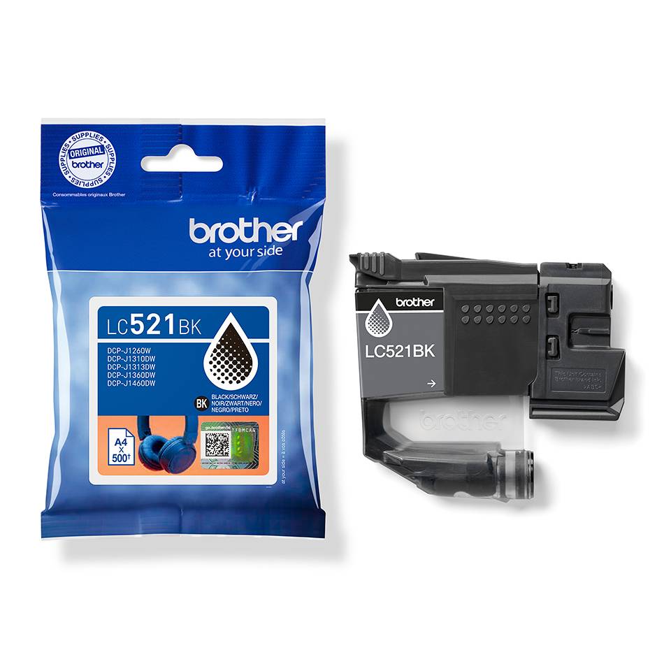 Brother LC521BK inktcartridge 1 stuk(s) Origineel Zwart