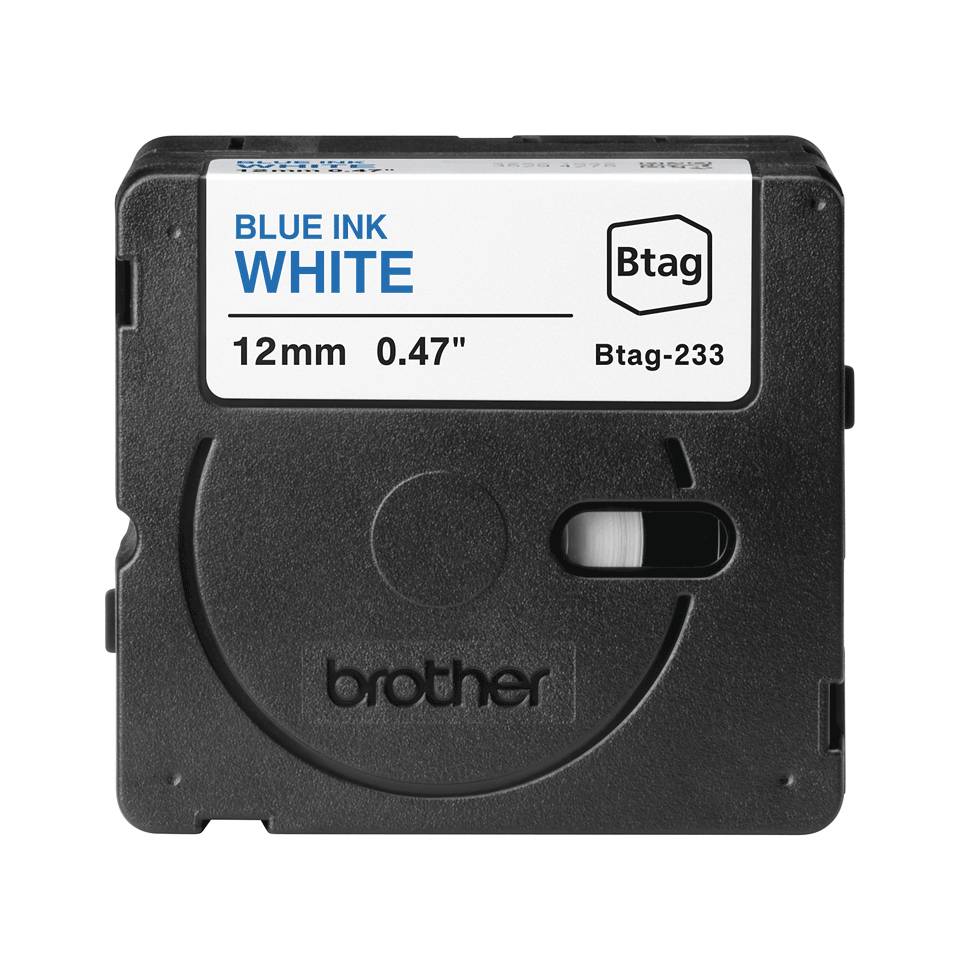 Brother BTAG-233 labelprinter-tape Blauw op wit