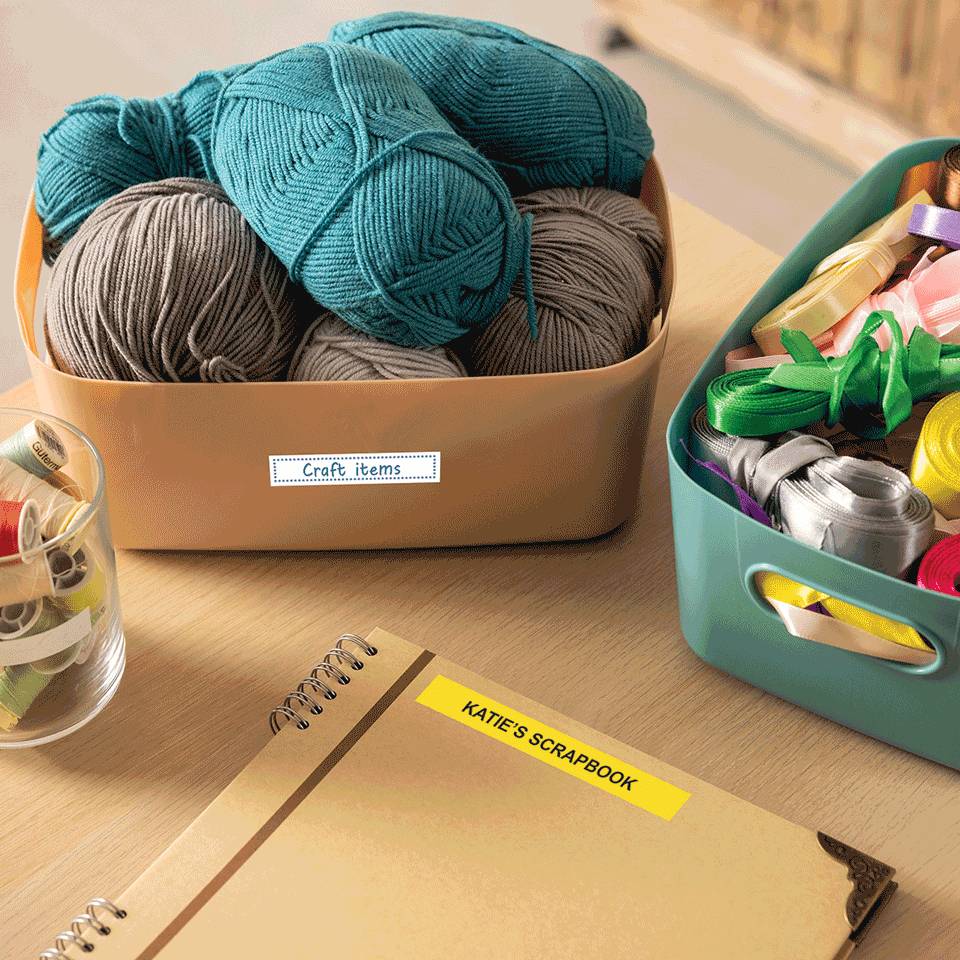 Brother BTAG-233 labelprinter-tape Blauw op wit