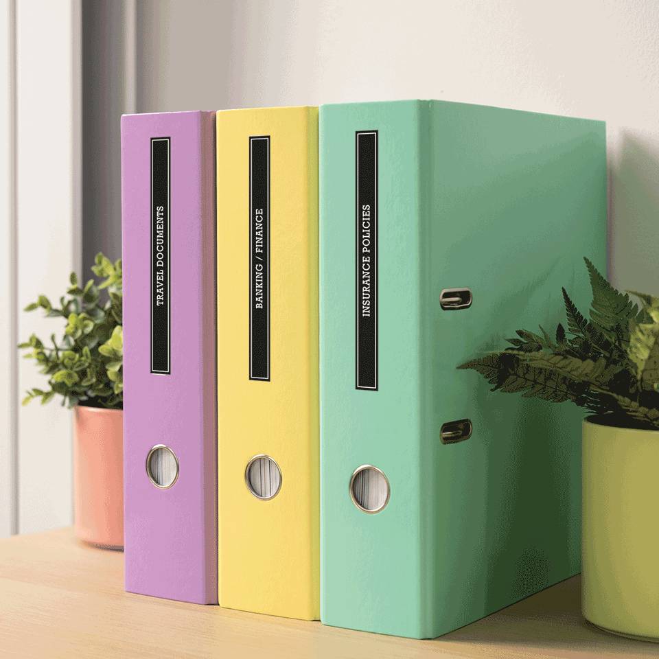 Brother BTAG-335 labelprinter-tape Wit op zwart