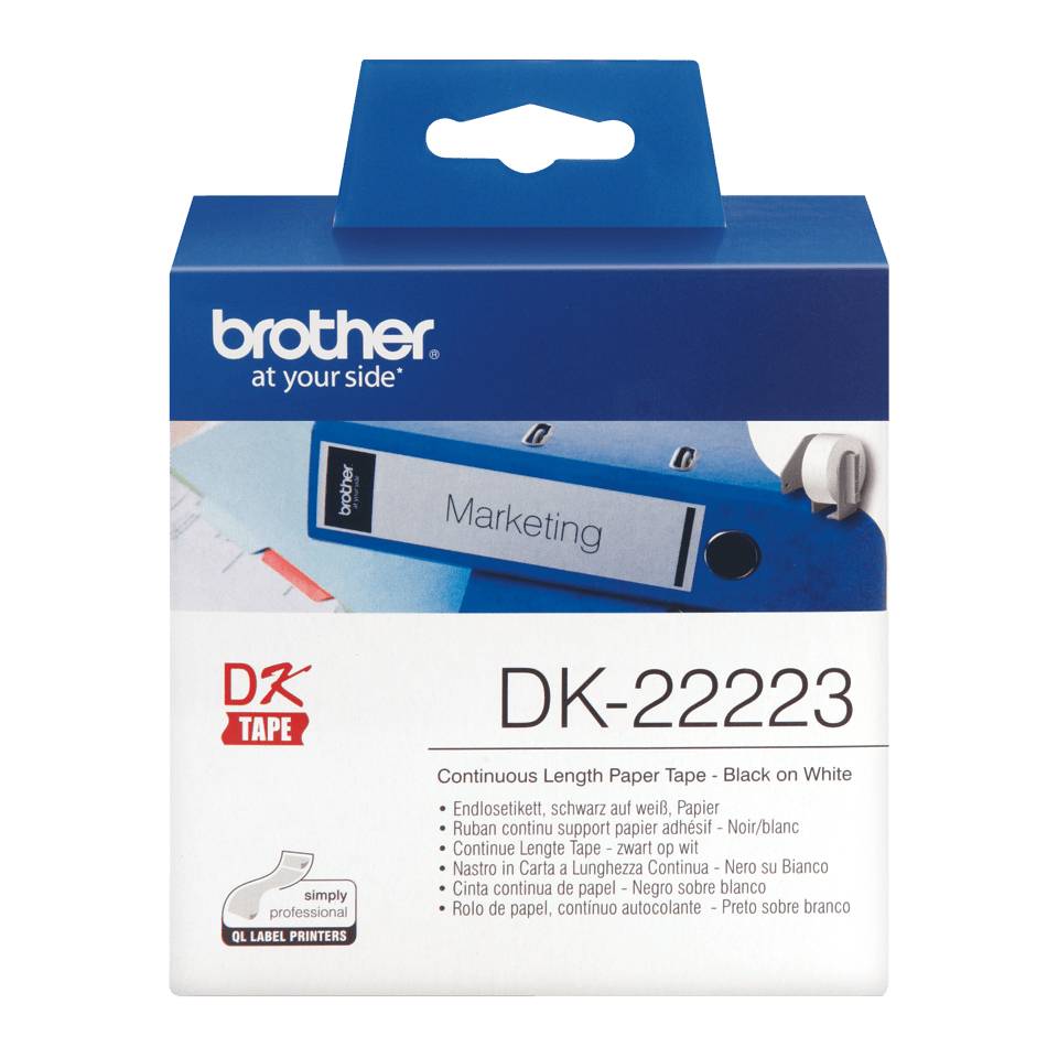 Brother DK-22223 printeretiket Wit