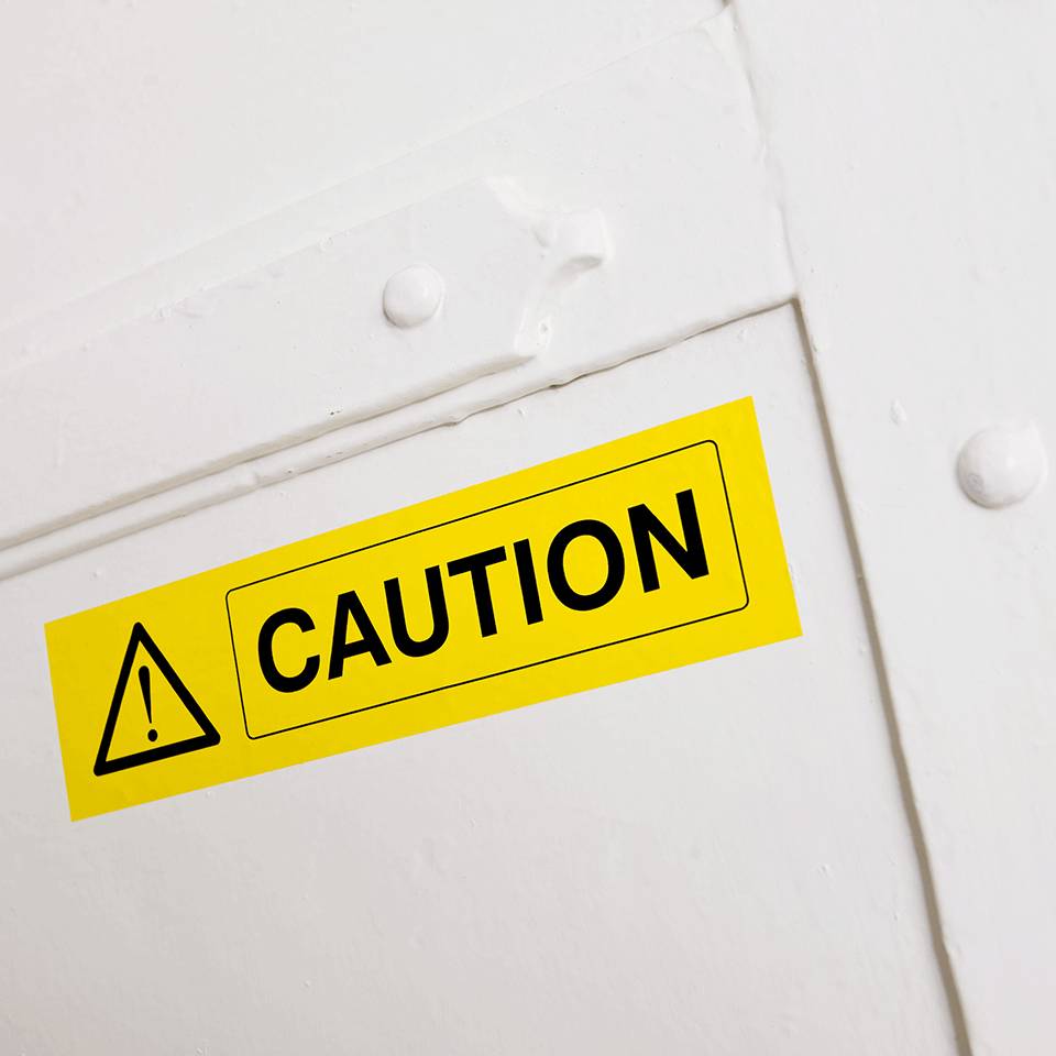 Brother DK-22606 labelprinter-tape Zwart op geel