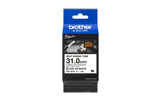 Brother HSE-211E labelprinter-tape Zwart op wit