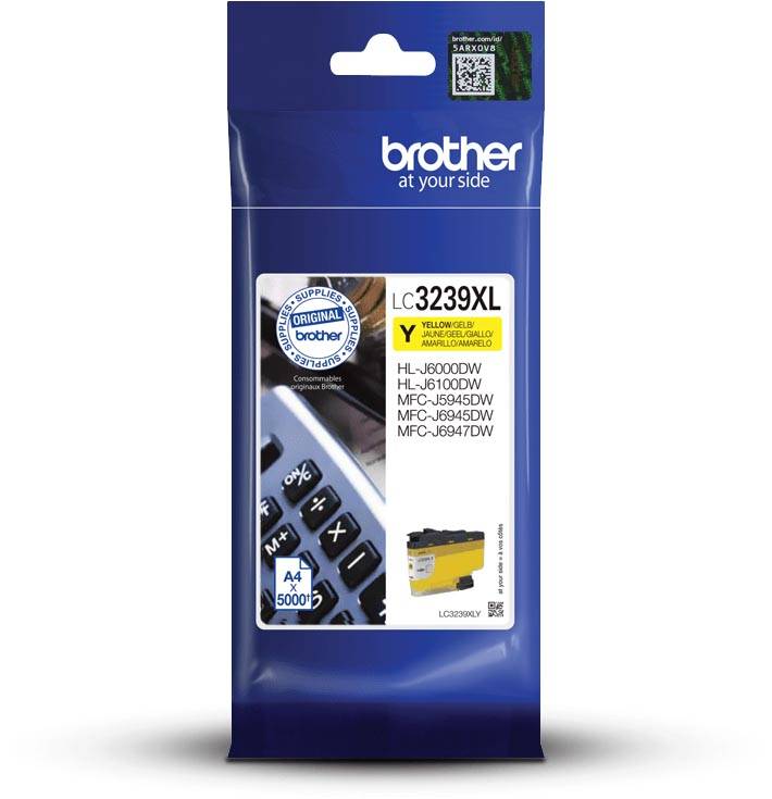 Brother inktcartridge, 5.000 pagina's, OEM LC-3239XLY, geel