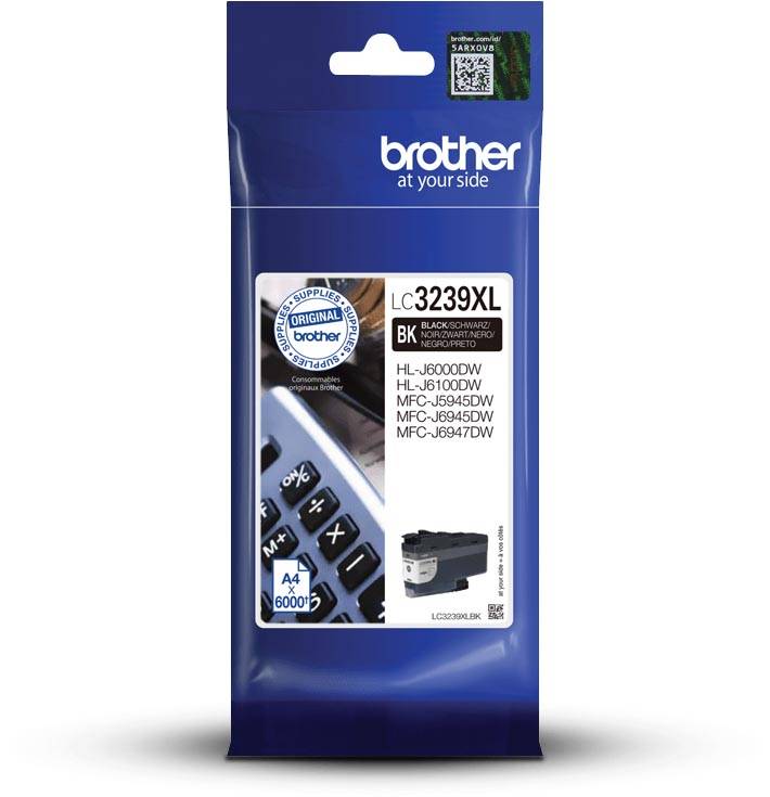 Brother inktcartridge, 6.000 pagina's, OEM LC-3239XLBK, zwart