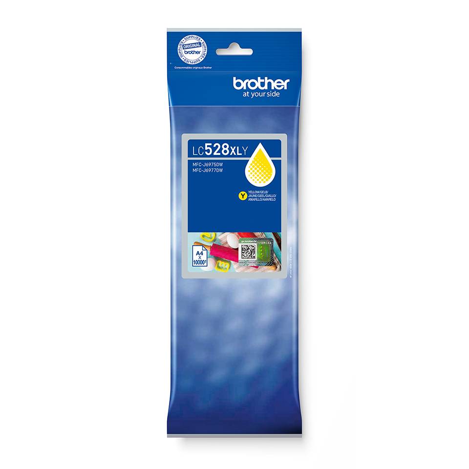 Brother LC528XLY Yellow Ink Cartridge inktcartridge 1 stuk(s) Origineel Ultrahoog rendement Geel