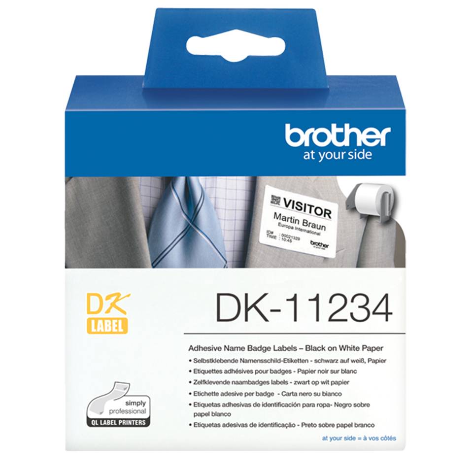 Brother DK-11234 printeretiket Wit Zelfklevend printerlabel
