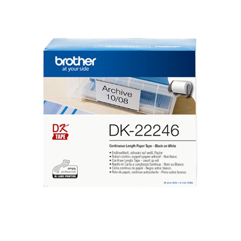 Brother DK-22246 labelprinter-tape Zwart op wit