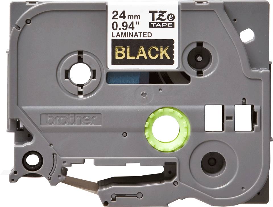 Brother TZE-354 labelprinter-tape Goud op zwart