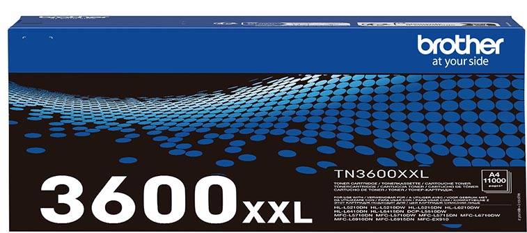 Brother toner, 11.000 pagina's, OEM TN-3600XXL, zwart