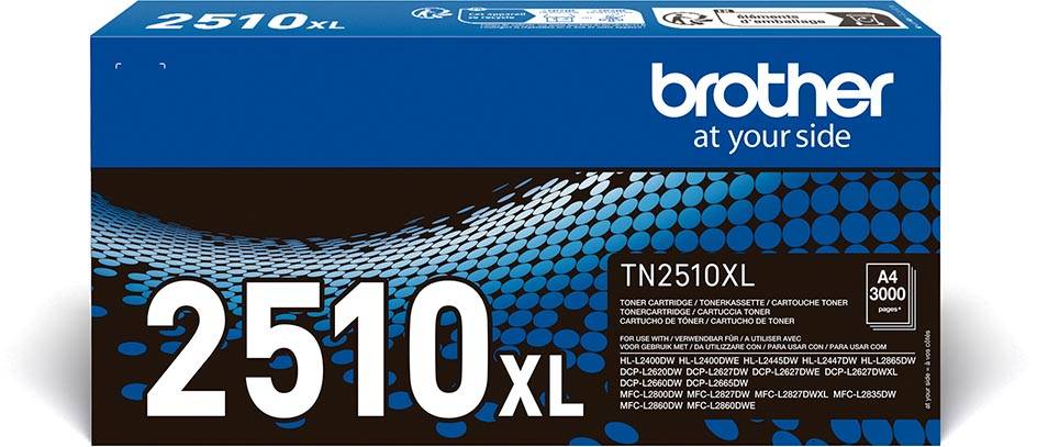 Brother toner, 3.000 pagina's, OEM TN-2510XL, zwart
