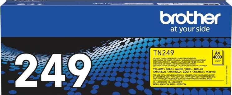 Brother toner, 4.000 pagina's, OEM TN-249Y, geel
