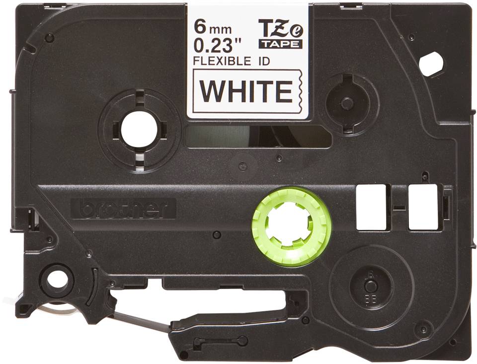 Brother TZE-FX211 labelprinter-tape Zwart op wit