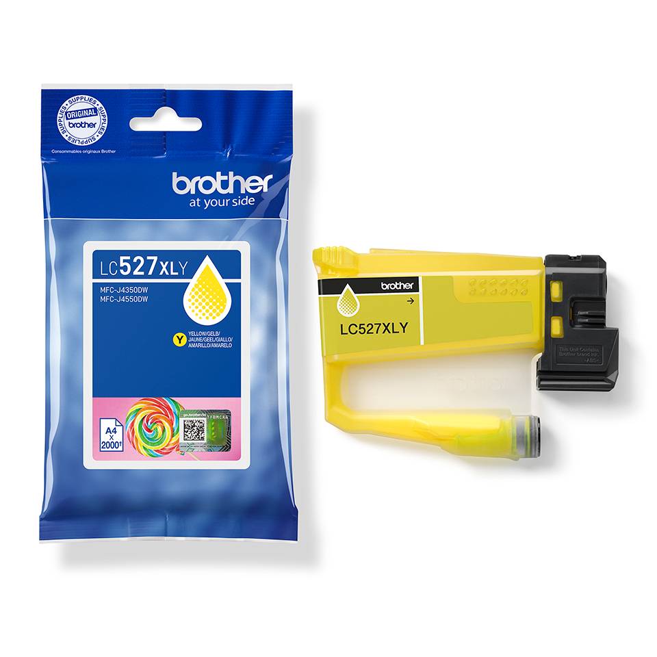 Brother LC527XLY inktcartridge 1 stuk(s) Origineel Hoog (XL) rendement Geel