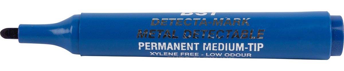 BST detecteerbare permanente marker voedingsindustrie blauw doos van 10 stuks