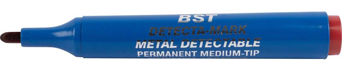 BST detecteerbare permanente marker voedingsindustrie rood doos van 10 stuks