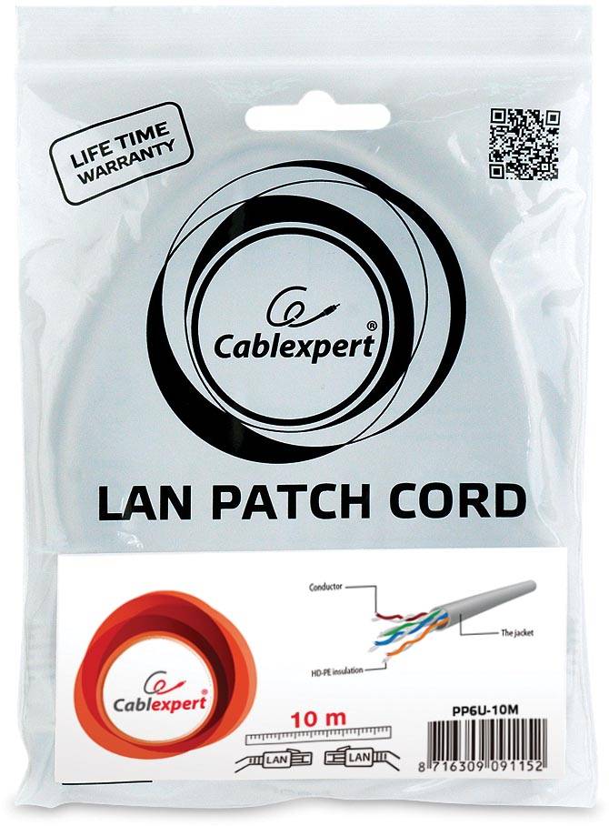 Cablexpert netwerkkabel, UTP CAT 6, 10 m