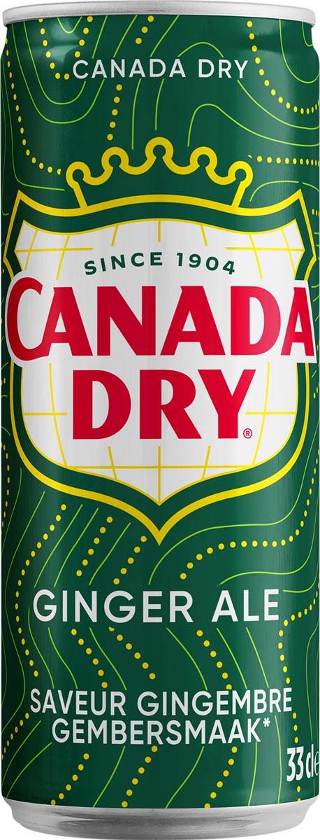 Canada Dry gingerbeer, sleek blik van 33 cl, pak van 24 stuks