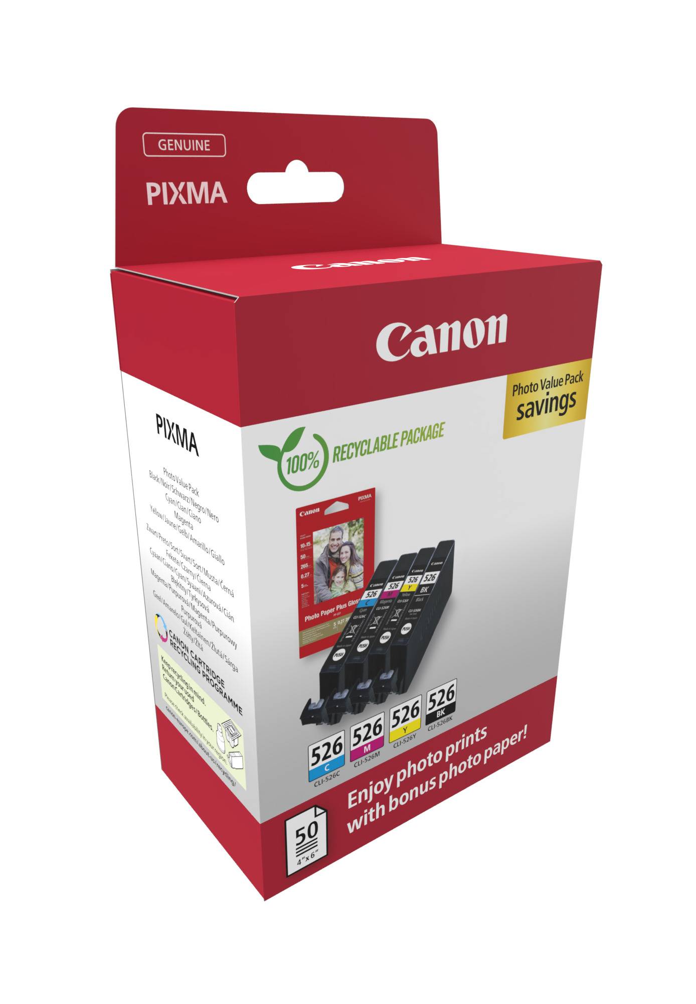 Canon 4540B019 inktcartridge 4 stuk(s) Origineel Zwart, Cyaan, Magenta, Geel