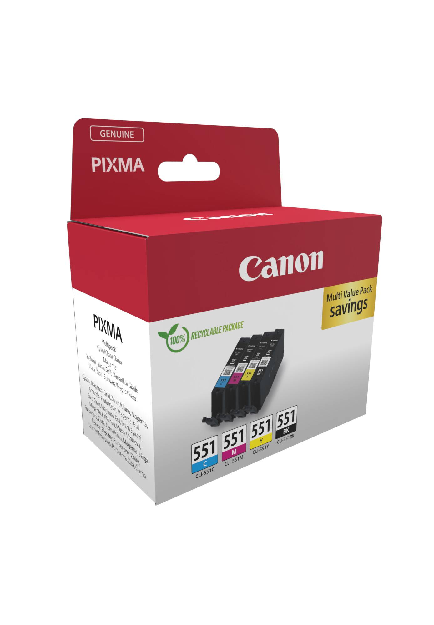 Canon 6509B015 inktcartridge 1 stuk(s) Origineel Zwart, Cyaan, Magenta, Geel