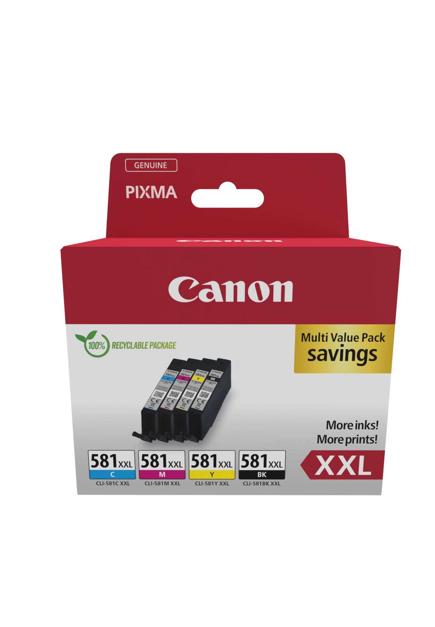Canon 1998C006 inktcartridge 4 stuk(s) Origineel Zwart, Cyaan, Magenta, Geel