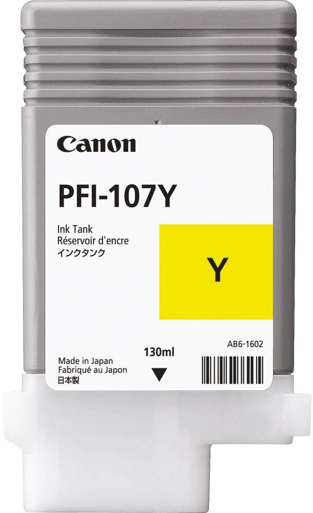 Canon inktcartridge PFI-107, 130 ml, OEM 6708B001, geel