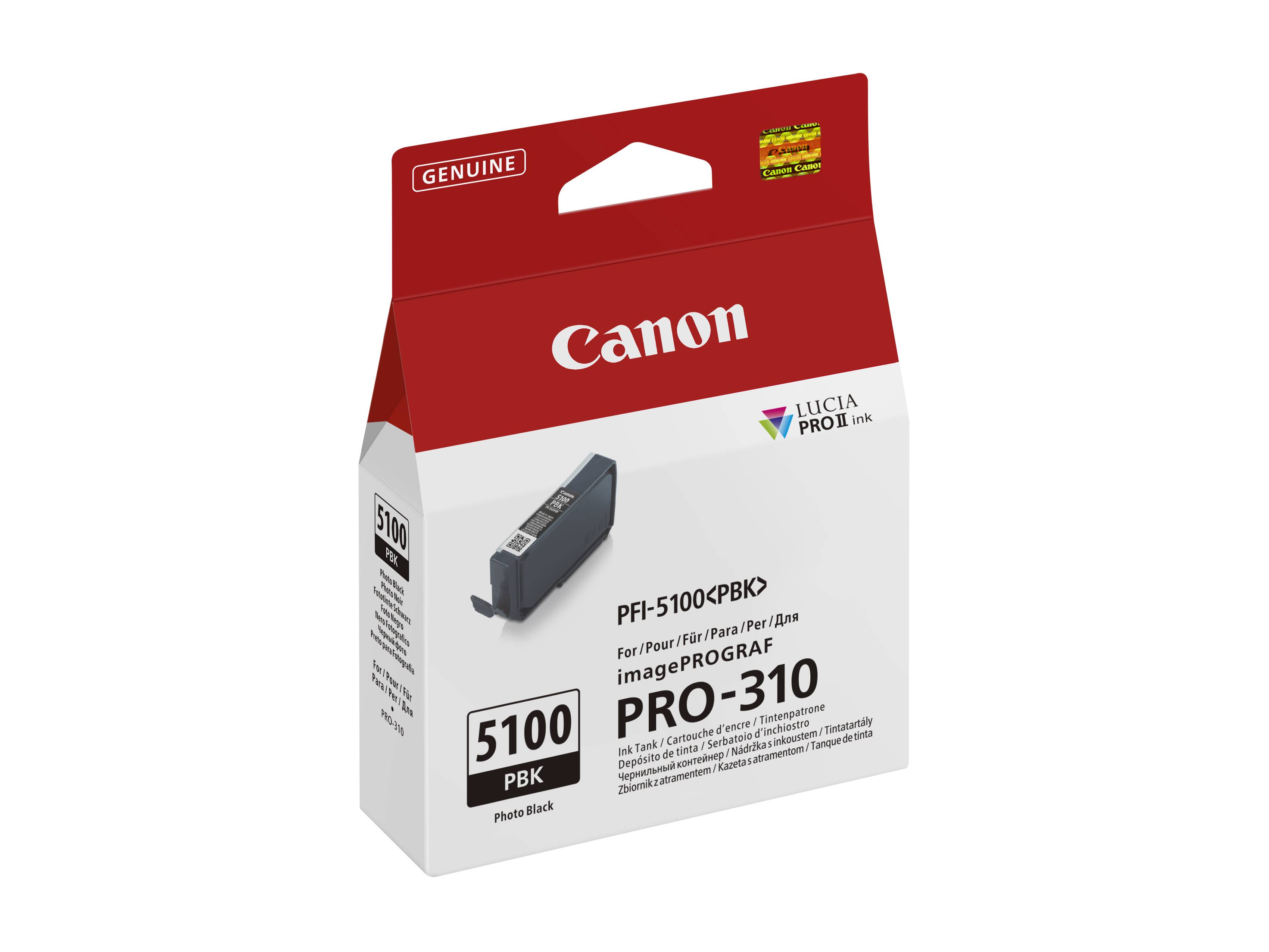 Canon PFI-5100 PBK inktcartridge 1 stuk(s) Origineel Foto zwart