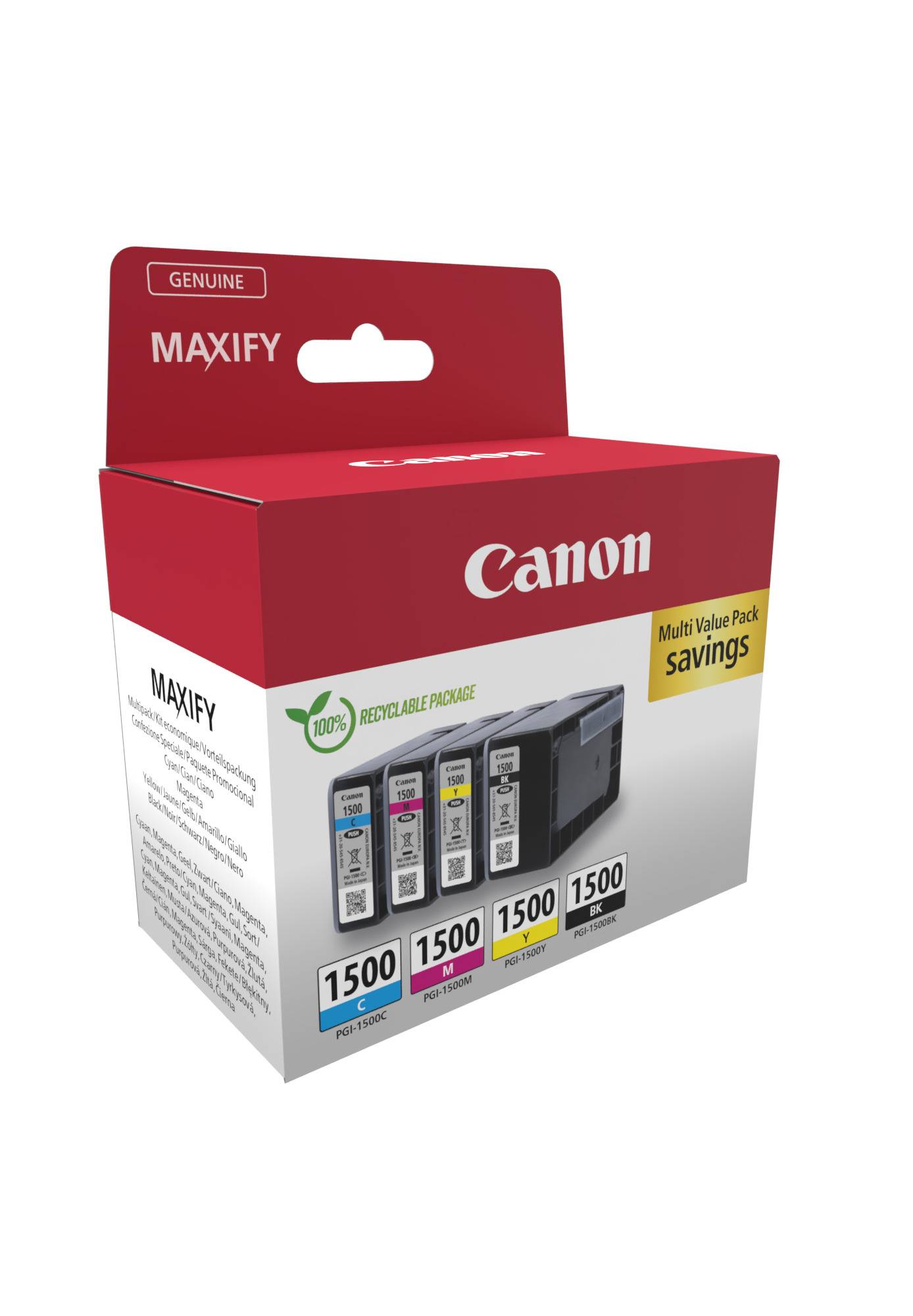 Canon 9218B006 inktcartridge 4 stuk(s) Origineel Zwart, Cyaan, Magenta, Geel