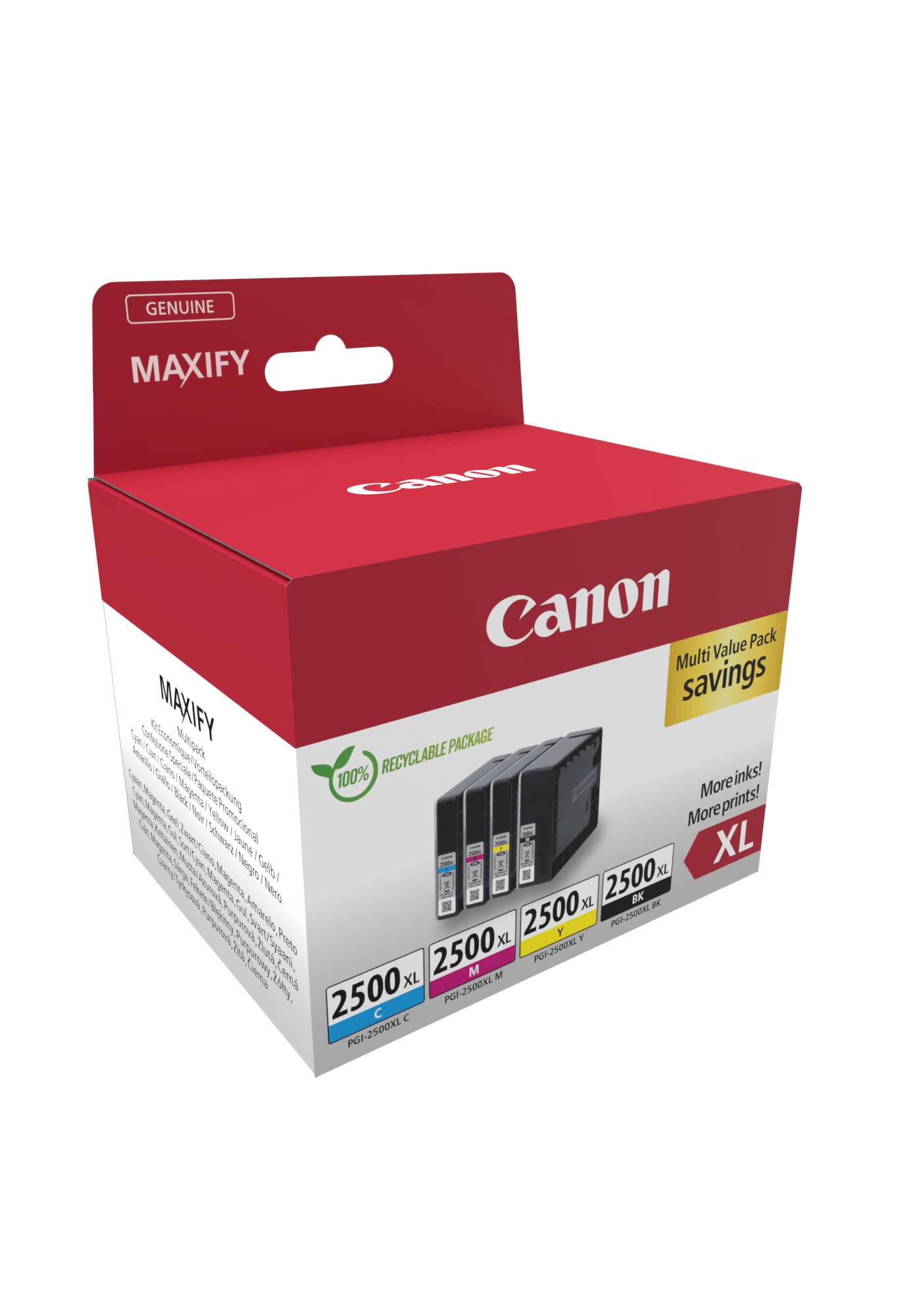 Canon 9254B010 inktcartridge 4 stuk(s) Origineel Hoog (XL) rendement Zwart, Cyaan, Magenta, Geel
