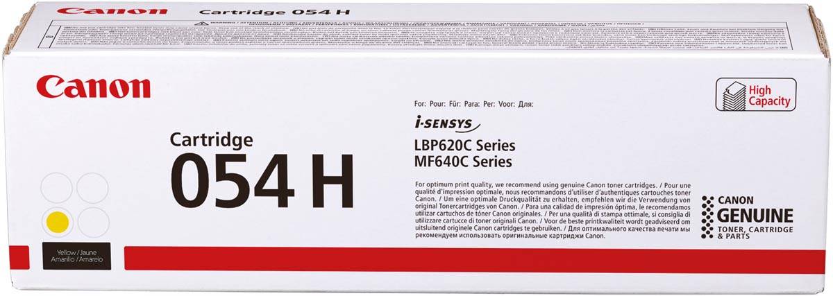 Canon toner 054 H, 2.300 pagina's, OEM 3025C002, geel