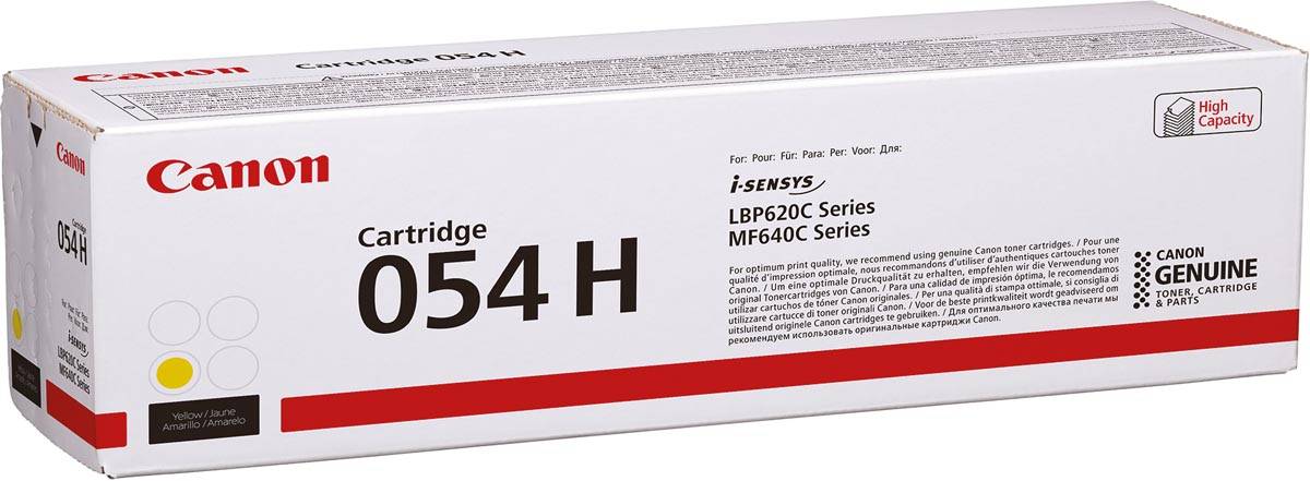 Canon toner 054 H, 2.300 pagina's, OEM 3025C002, geel