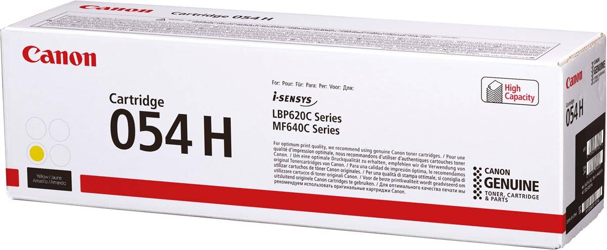Canon toner 054 H, 2.300 pagina's, OEM 3025C002, geel