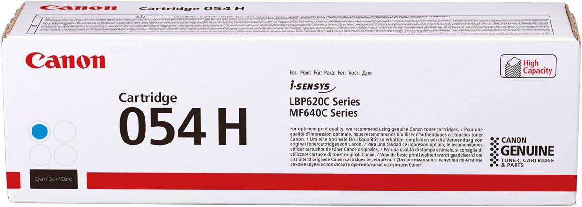 Canon toner 054H, 2.300 pagina's, OEM 3027C002, cyaan