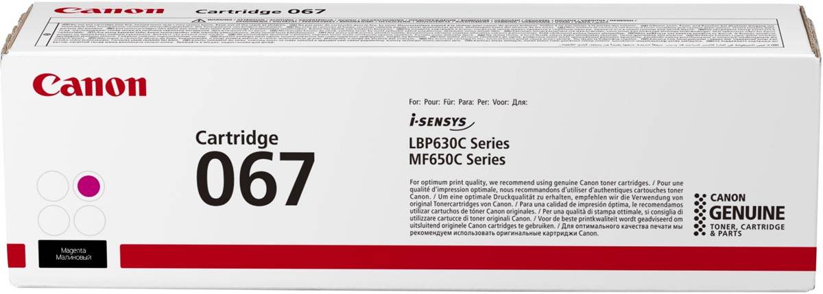 Canon toner 067, 1.250 pagina's, OEM 5100C002, magenta