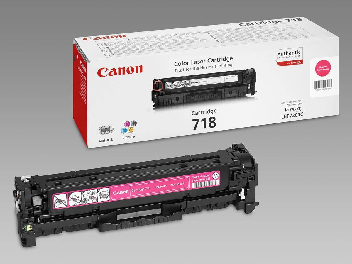 Canon toner 718, 2.900 pagina's, OEM 2660B002, magenta